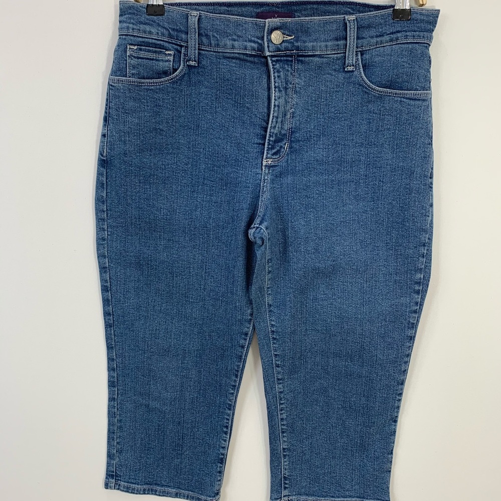 NYDJ 12 crop jeans embellished pockets